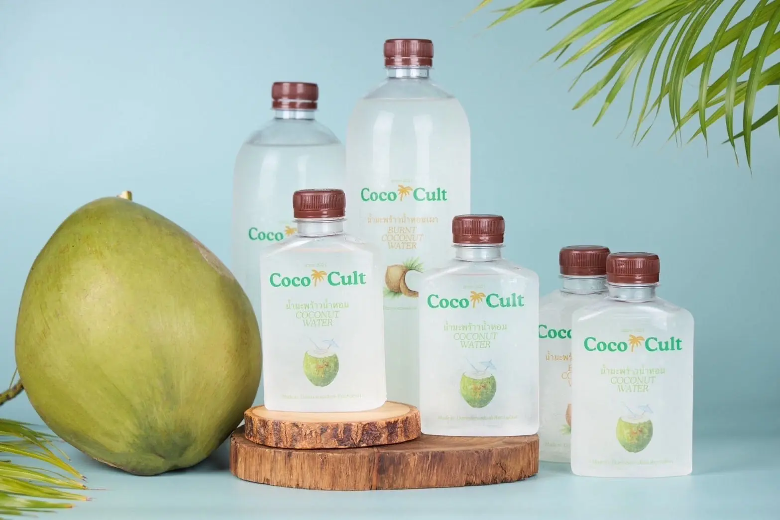 Bottled coconut water in custom bottle sizes